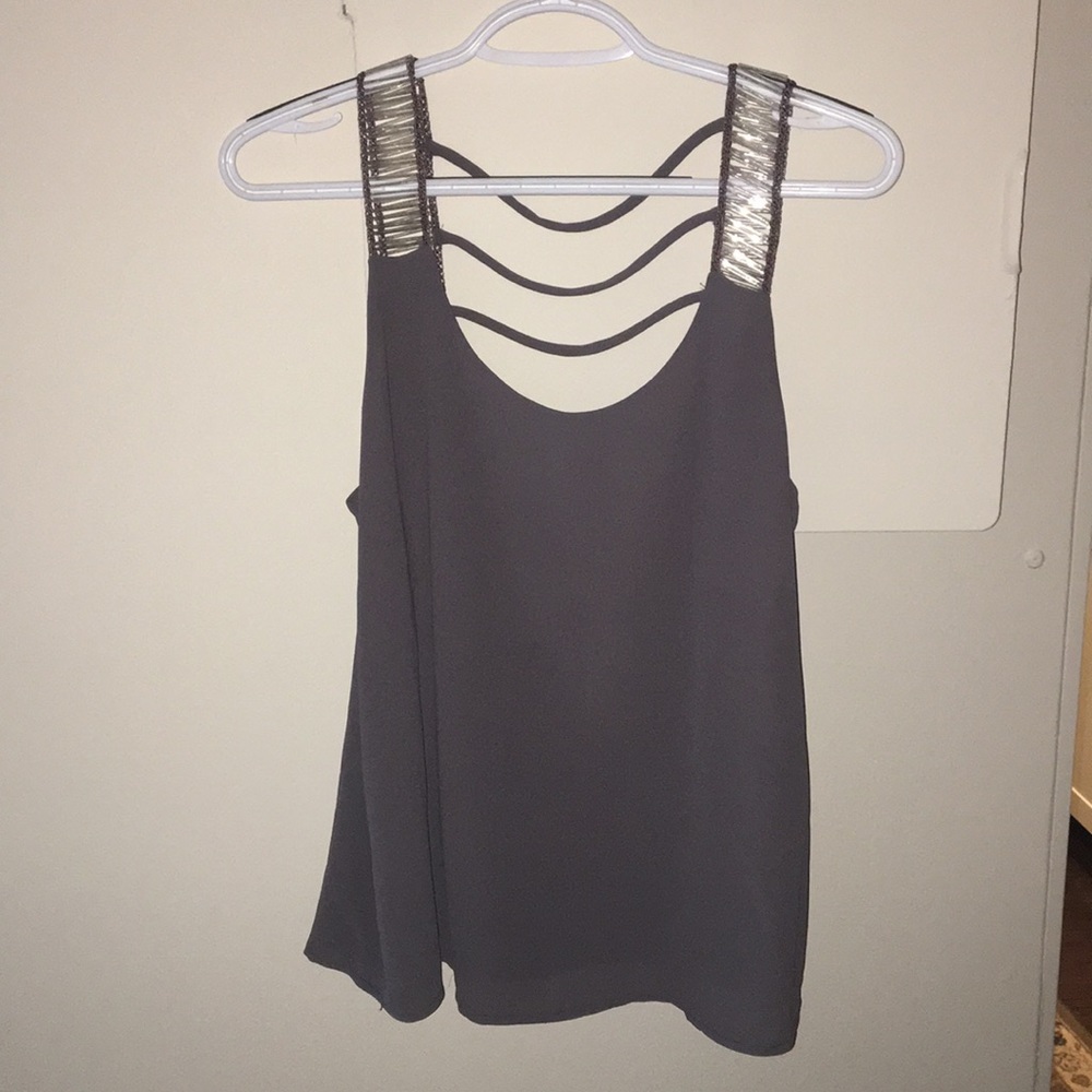 EMBELLISHED STRAP TOP